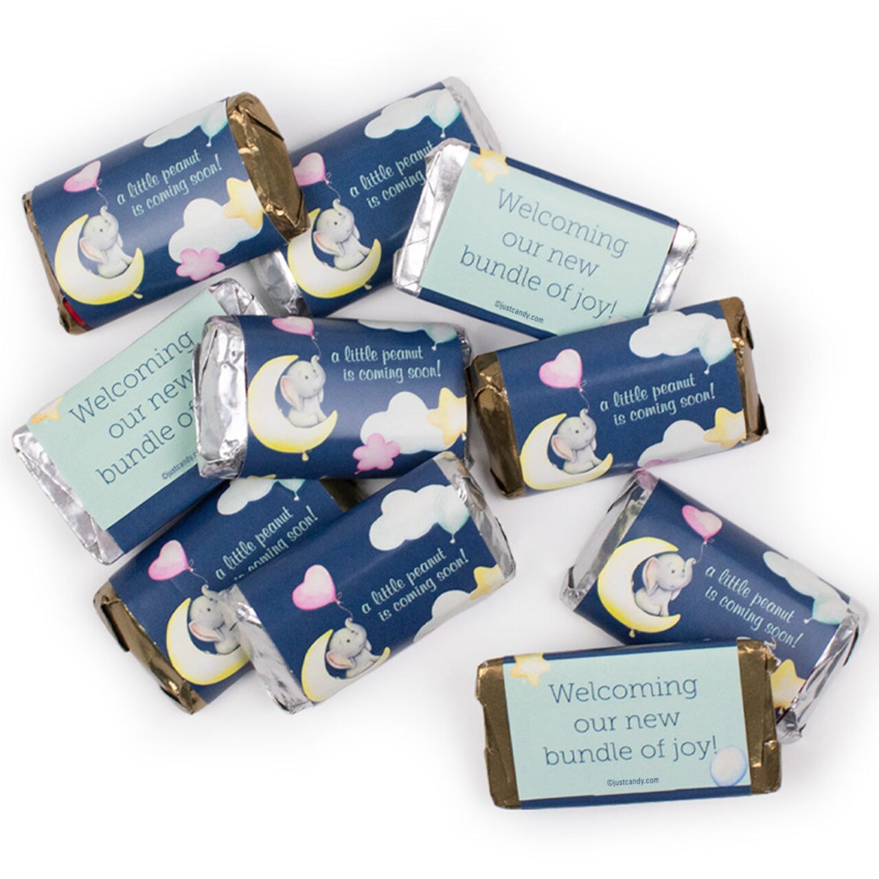 34 Pcs Baby Shower Candy Chocolate Party Favors - Goodie Bag Filler or Candy Buffet Supplies - Clouds